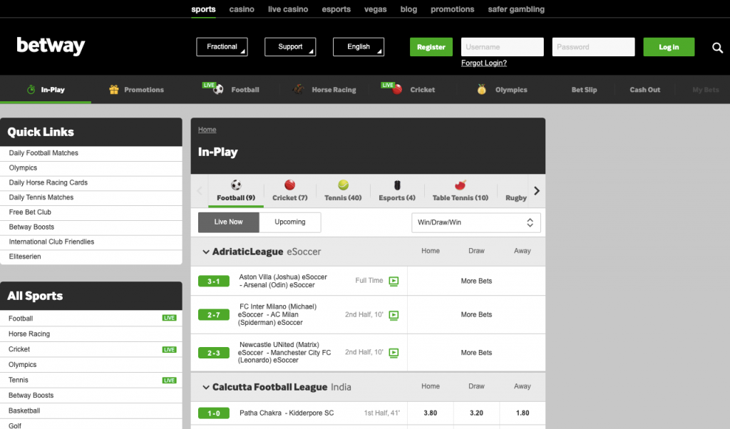 Betway In-Play